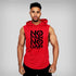 Men's Brand Gym Hooded Tank Top-Cotton Sleeveless Fitness Vest